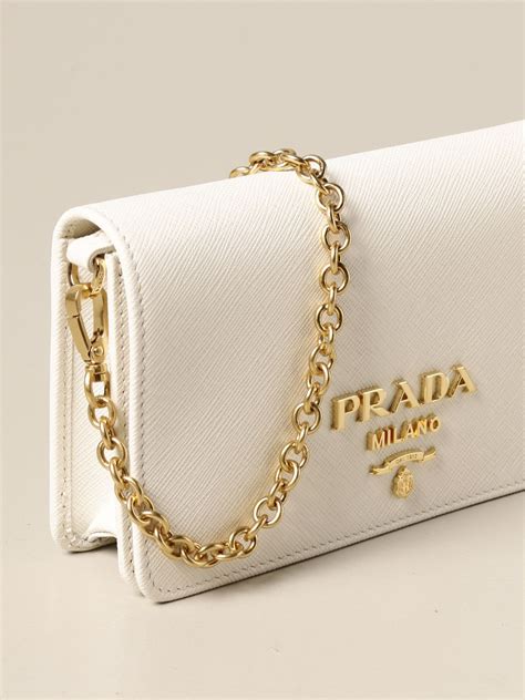 white prada shoulder bag